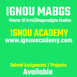 IGNOU MABGS SOLVED ASSIGNMENT 2025 2026